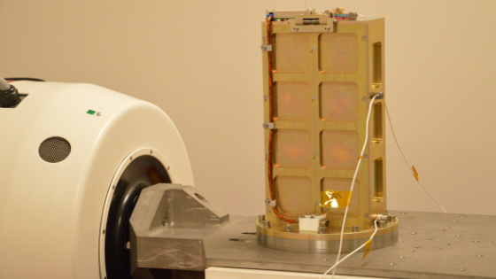 Flight model of PICOBUS deployer during vibration testing